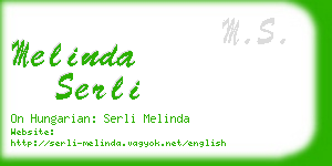 melinda serli business card